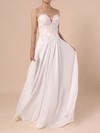 A-line Sweetheart Chiffon Ankle-length Appliques Lace Prom Dresses #Favs020105121
