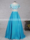 Ball Gown Scoop Neck Satin Floor-length Beading Prom Dresses #Favs020105140
