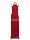 Sheath/Column Scoop Neck Jersey Floor-length Prom Dresses #Favs020104474