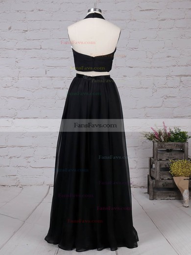 A-line Halter Chiffon Floor-length Sashes / Ribbons Prom Dresses #Favs020105869
