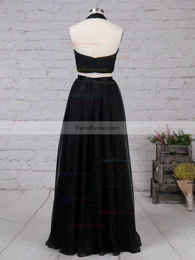 A-line Halter Chiffon Floor-length Sashes / Ribbons Prom Dresses #Favs020105869