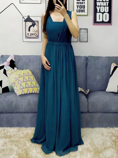 A-line Halter Chiffon Floor-length Sashes / Ribbons Prom Dresses #Favs020105870