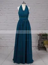 A-line Halter Chiffon Floor-length Sashes / Ribbons Prom Dresses #Favs020105870