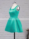 A-line Square Neckline Satin Short/Mini Short Prom Dresses #Favs020105898