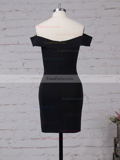 Sheath/Column Off-the-shoulder Stretch Crepe Short/Mini Short Prom Dresses #Favs020105904