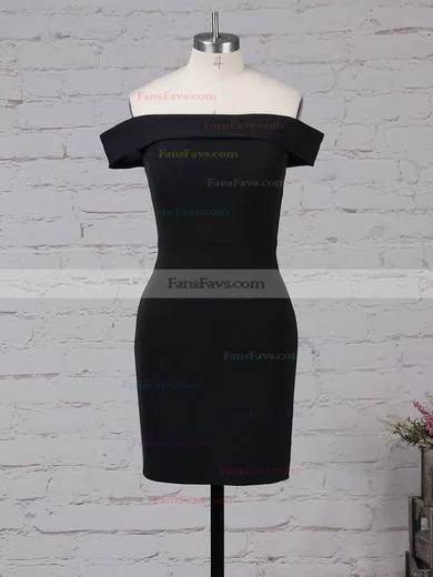 Sheath/Column Off-the-shoulder Stretch Crepe Short/Mini Short Prom Dresses #Favs020105904