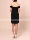Sheath/Column Off-the-shoulder Stretch Crepe Short/Mini Short Prom Dresses #Favs020105904