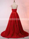 Ball Gown Scoop Neck Satin Asymmetrical Prom Dresses #Favs020105912