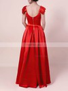 Princess Scoop Neck Satin Floor-length Prom Dresses #Favs020105917