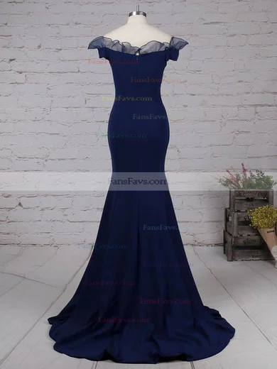 Trumpet/Mermaid Off-the-shoulder Stretch Crepe Floor-length Prom Dresses #Favs020105922