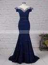 Trumpet/Mermaid Off-the-shoulder Stretch Crepe Floor-length Prom Dresses #Favs020105922