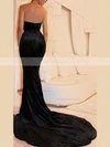 Trumpet/Mermaid V-neck Velvet Sweep Train Prom Dresses #Favs020106143