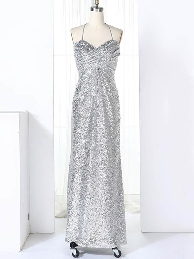 Empire Halter Sequined Floor-length Ruffles Prom Dresses #Favs020106170