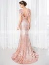 Trumpet/Mermaid Scoop Neck Sequined Sweep Train Prom Dresses #Favs020106177