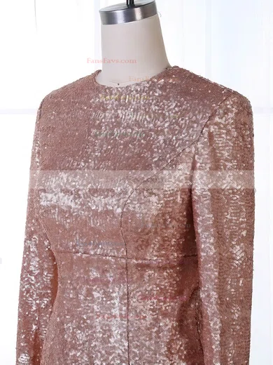 Trumpet/Mermaid Scoop Neck Sequined Sweep Train Prom Dresses #Favs020106201