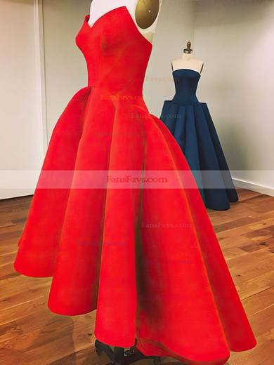 Princess Sweetheart Satin Asymmetrical Prom Dresses #Favs020102193