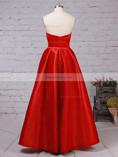 Princess Sweetheart Satin Asymmetrical Prom Dresses #Favs020102193