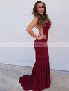 Trumpet/Mermaid Scoop Neck Jersey Sweep Train Prom Dresses #Favs020106222