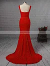 Trumpet/Mermaid Square Neckline Jersey Sweep Train Prom Dresses #Favs020106224