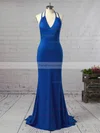 Trumpet/Mermaid V-neck Jersey Sweep Train Prom Dresses #Favs020106227