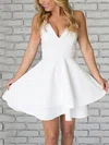 A-line V-neck Chiffon Short/Mini Lace Short Prom Dresses #Favs020106280