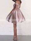 Ball Gown Off-the-shoulder Satin Short/Mini Beading Prom Dresses #Favs020106281