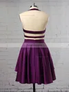 A-line Scoop Neck Satin Velvet Short/Mini Tiered Short Prom Dresses #Favs020106287