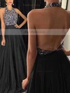 Princess Halter Satin Sweep Train Beading Prom Dresses #Favs020102435