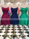 A-line Halter Silk-like Satin Short/Mini Prom Dresses #Favs020106397