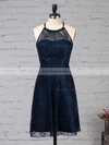 Sheath/Column Scoop Neck Lace Short/Mini Short Prom Dresses #Favs020105902