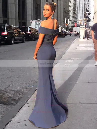 Trumpet/Mermaid Off-the-shoulder Stretch Crepe Floor-length Prom Dresses #Favs020106436