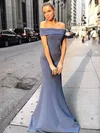Trumpet/Mermaid Off-the-shoulder Stretch Crepe Floor-length Prom Dresses #Favs020106436