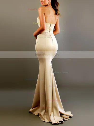 Trumpet/Mermaid Sweetheart Satin Floor-length Sashes / Ribbons Prom Dresses #Favs020106452