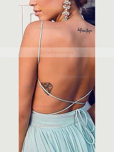 A-line V-neck Chiffon Floor-length Ruffles Prom Dresses #Favs020102734