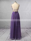 A-line V-neck Chiffon Floor-length Ruffles Prom Dresses #Favs020102734