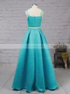 A-line Square Neckline Satin Sweep Train Pockets Prom Dresses #Favs020102754