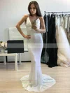 Trumpet/Mermaid V-neck Sequined Sweep Train Prom Dresses #Favs020106551