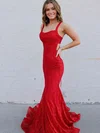 Trumpet/Mermaid Square Neckline Lace Sweep Train Beading Prom Dresses #Favs020106662