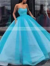 Ball Gown V-neck Organza Floor-length Sashes / Ribbons Prom Dresses #Favs020106884