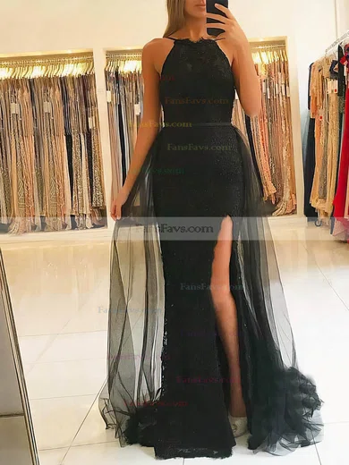 Trumpet/Mermaid Scoop Neck Tulle Detachable Beading Prom Dresses #Favs020106678