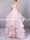 Ball Gown Sweetheart Organza Floor-length Beading Prom Dresses #Favs020103055