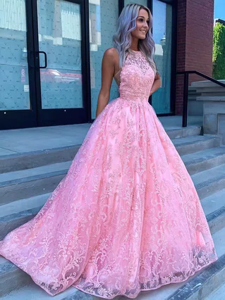 Ball Gown Scoop Neck Tulle Sweep Train Beading Prom Dresses #Favs020106879 Ball Gown Scoop Neck Tulle Sweep Train Beading Prom Dresses #Favs020106879