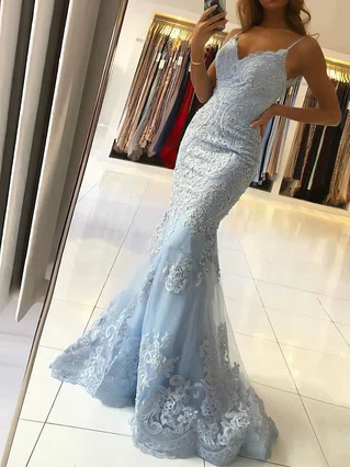 Trumpet/Mermaid V-neck Tulle Sweep Train Beading Prom Dresses #Favs020106927 Trumpet/Mermaid V-neck Tulle Sweep Train Beading Prom Dresses #Favs020106927