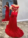 Trumpet/Mermaid Off-the-shoulder Lace Sweep Train Prom Dresses #Favs020106648