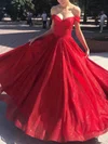 A-line Off-the-shoulder Glitter Floor-length Prom Dresses #Favs020106749