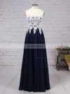 A-line Sweetheart Chiffon Floor-length Appliques Lace Prom Dresses #Favs020103501