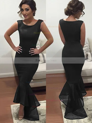 Trumpet/Mermaid Scoop Neck Stretch Crepe Asymmetrical Prom Dresses #Favs020102330