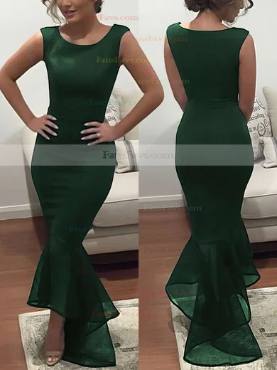 Trumpet/Mermaid Scoop Neck Stretch Crepe Asymmetrical Prom Dresses #Favs020102330