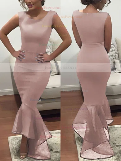 Trumpet/Mermaid Scoop Neck Stretch Crepe Asymmetrical Prom Dresses #Favs020102330