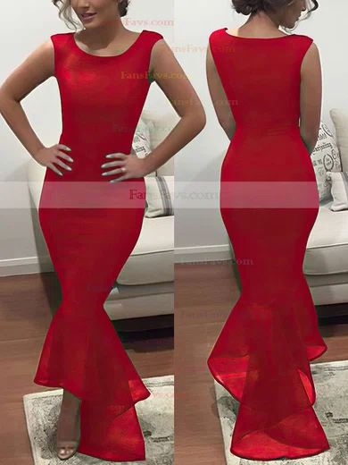 Trumpet/Mermaid Scoop Neck Stretch Crepe Asymmetrical Prom Dresses #Favs020102330